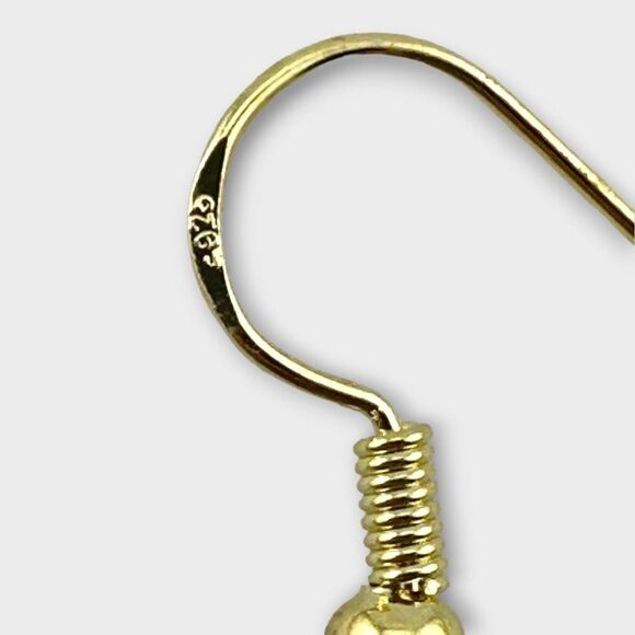 Faceted Russian Amazonite Earrings Vermeil Bezel Gold Filled Ear Wires NWT - Picture 5 of 11